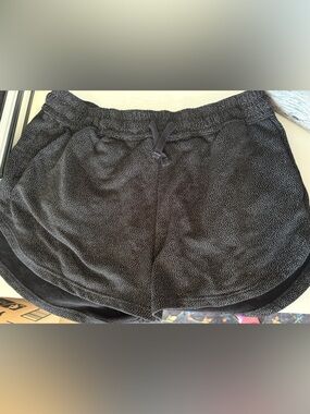 H&M Black Dot-Print Athletic Lounge Shorts